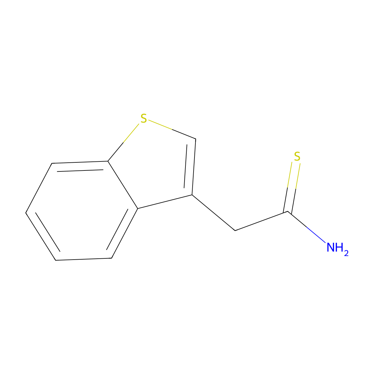2-(Benzo[b]thiophen-3-yl)ethanethioamide molecular structure, CAS 1341081-94-4