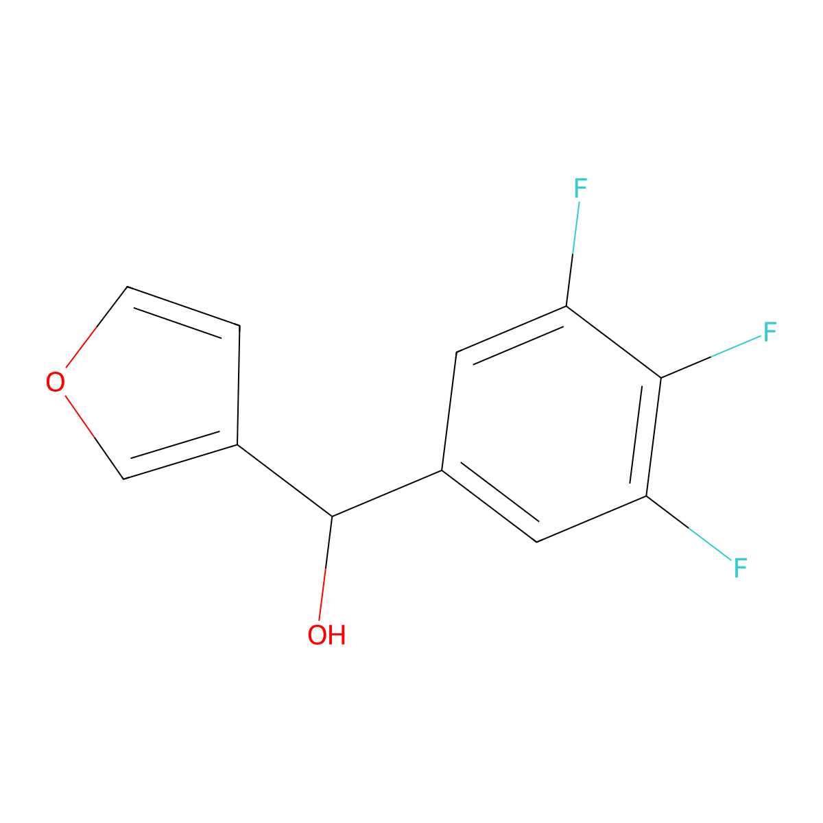 3-Furyl-(3,4,5-trifluorophenyl)methanol molecular structure, CAS 1341082-05-0