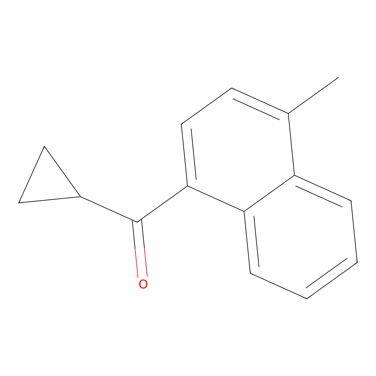 Cyclopropyl(4-methyl-1-naphthyl)methanone molecular structure, CAS 1341082-50-5