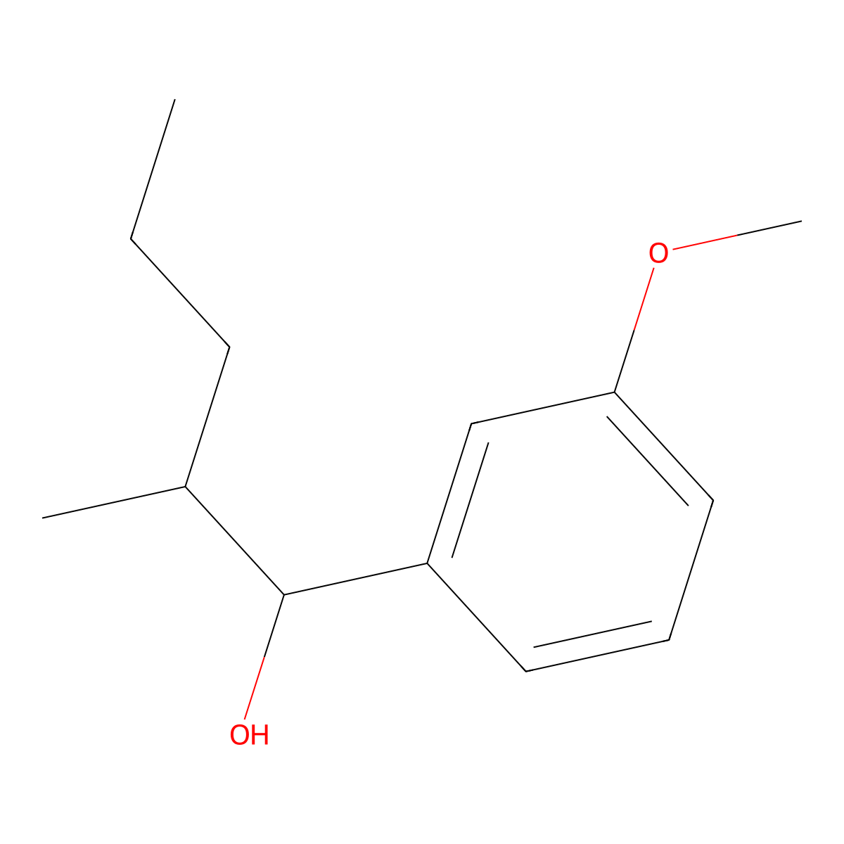 3-Methoxy-alpha-(1-methylbutyl)benZenemethanol molecular structure, CAS 1341083-17-7