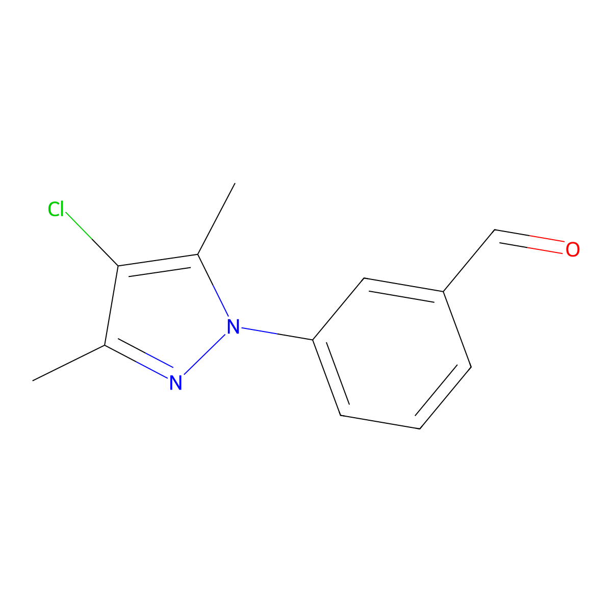 3-(4-Chloro-3,5-dimethyl-1h-pyrazol-1-yl)benzaldehyde molecular structure, CAS 1341091-46-0