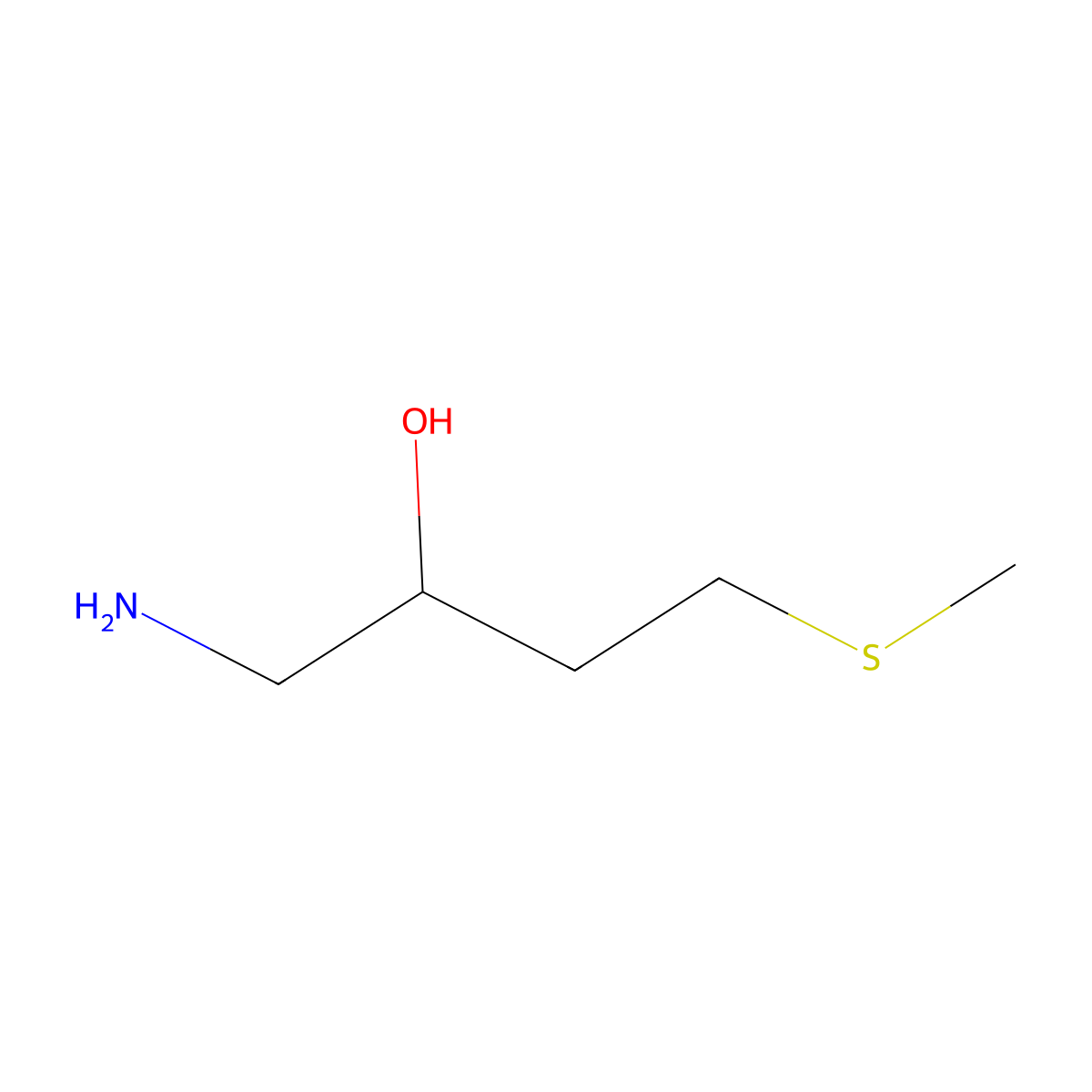 1-Amino-4-(methylsulfanyl)butan-2-ol molecular structure, CAS 1341098-72-3