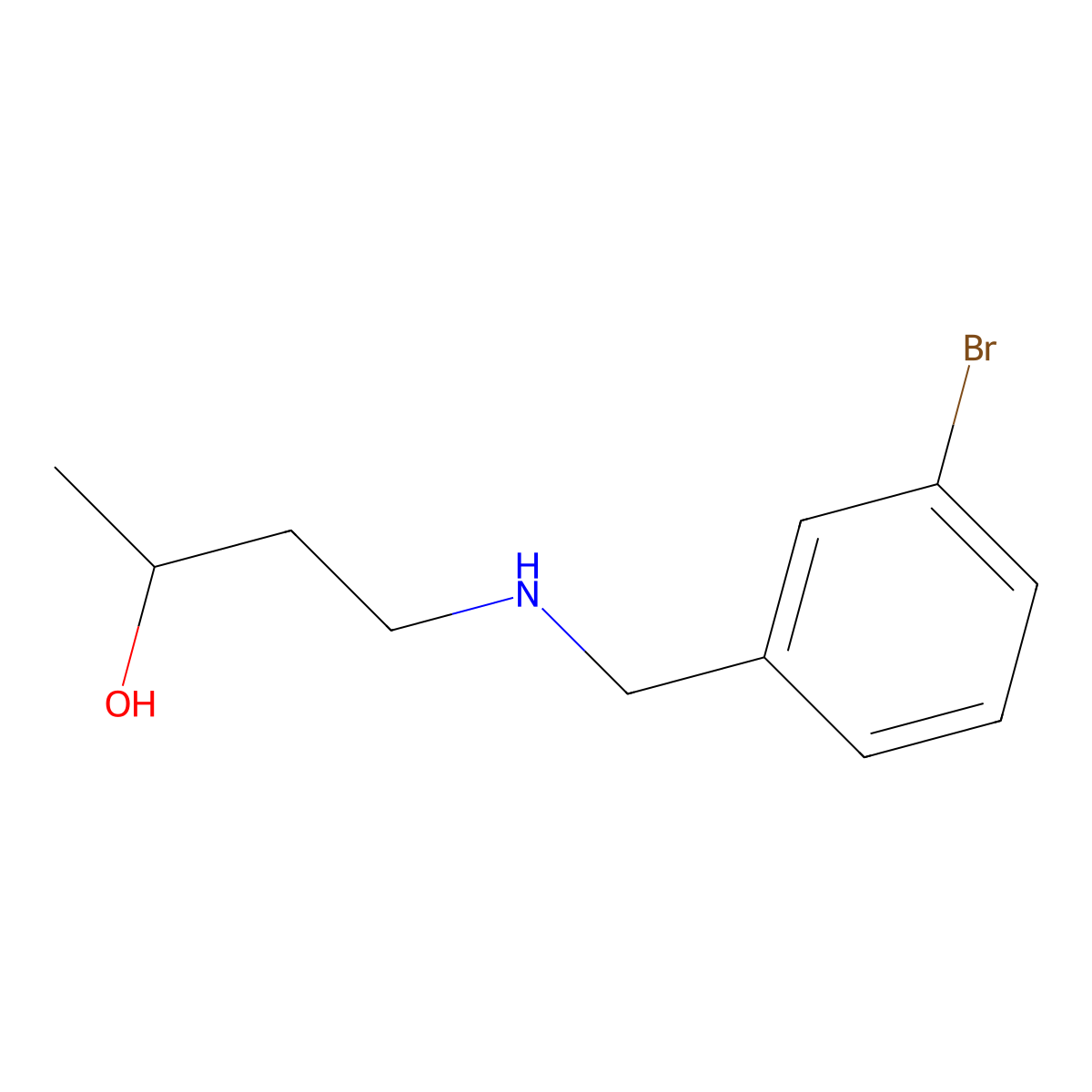 4-{[(3-Bromophenyl)methyl]amino}butan-2-ol molecular structure, CAS 1341098-73-4