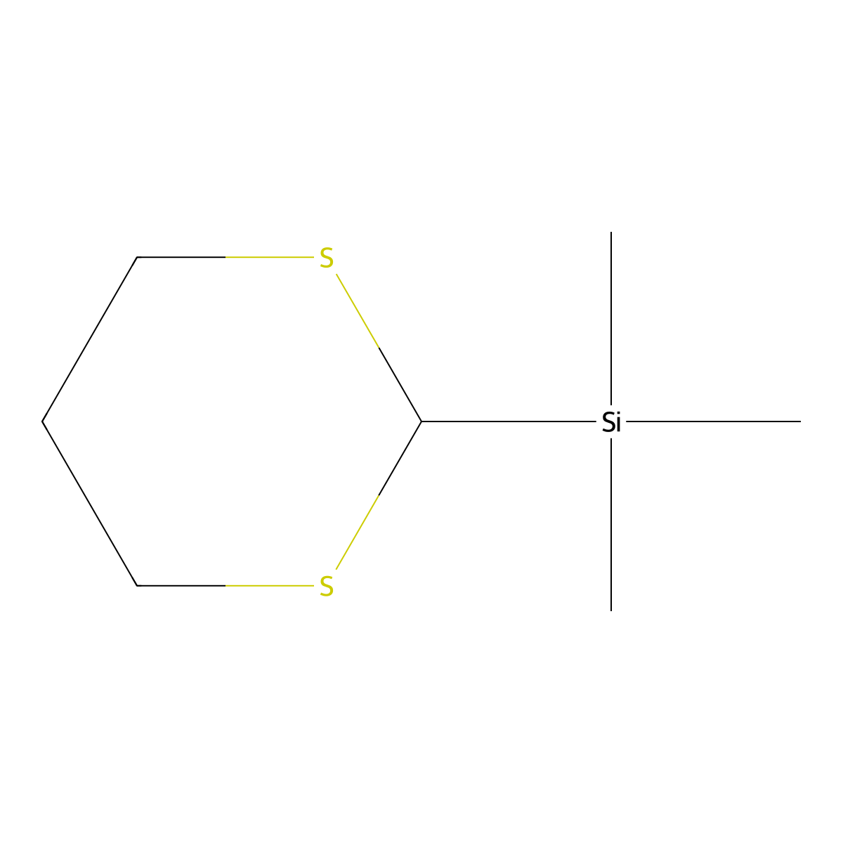 2-Trimethylsilyl-1,3-dithiane molecular structure, CAS 13411-42-2