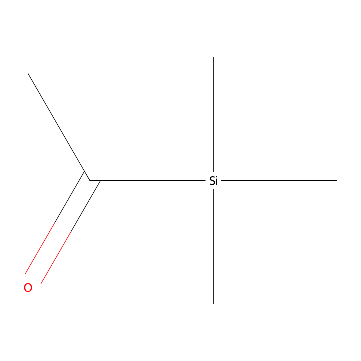 Acetyltrimethylsilane molecular structure, CAS 13411-48-8