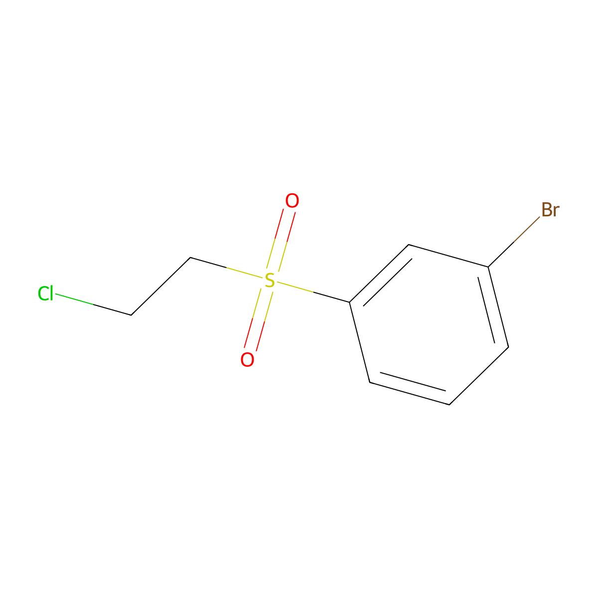 1-Bromo-3-(2-chloroethanesulfonyl)benzene molecular structure, CAS 1341100-35-3