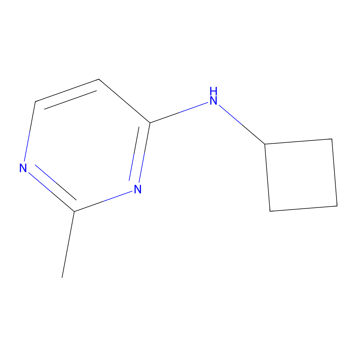 N-cyclobutyl-2-methylpyrimidin-4-amine molecular structure, CAS 1341103-81-8