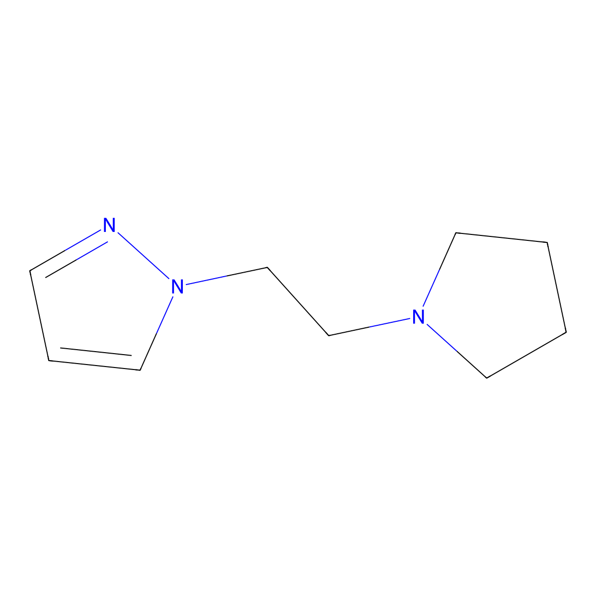 1-[2-(Pyrrolidin-1-yl)ethyl]-1H-pyrazole molecular structure, CAS 1341104-12-8