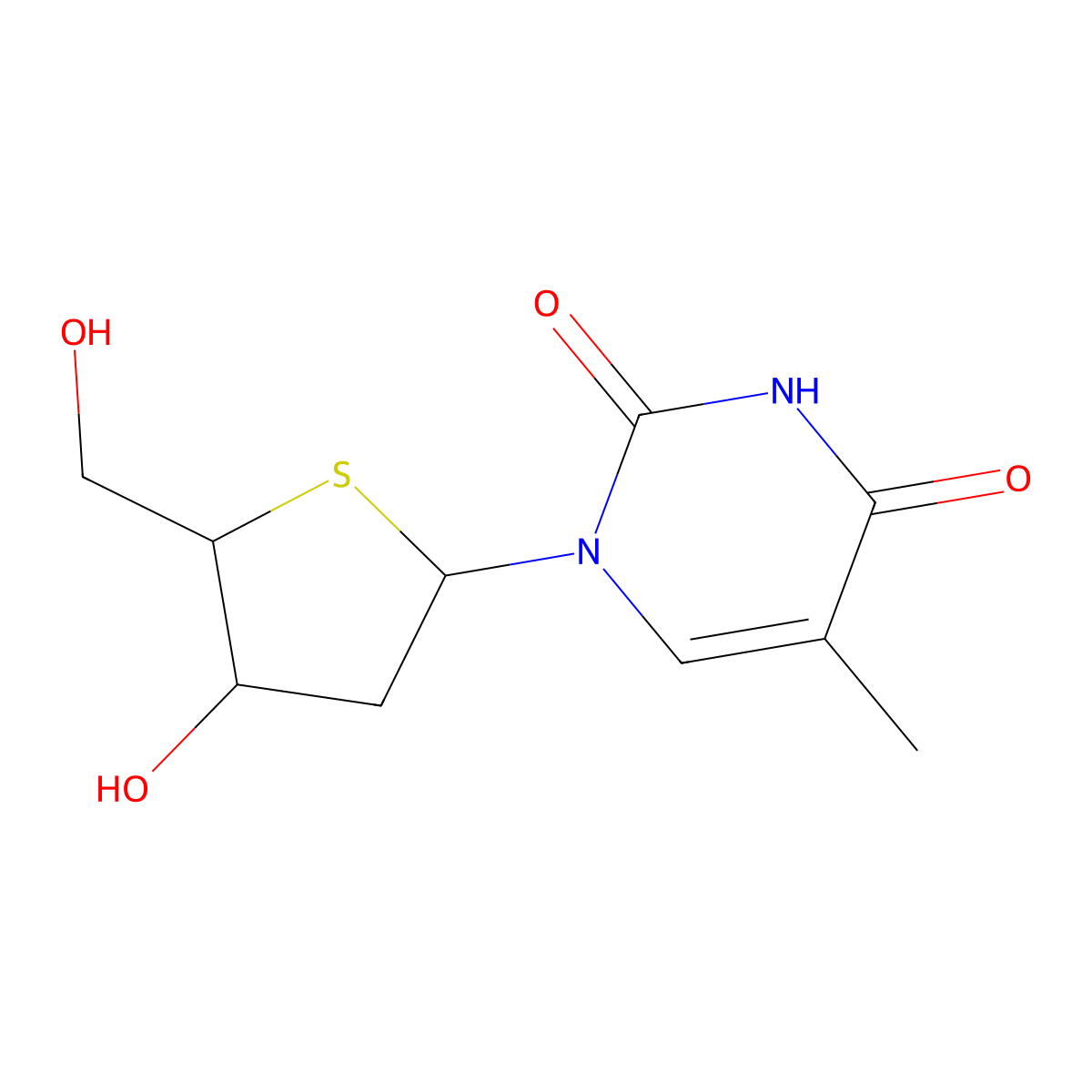 4'-Thiothymidine molecular structure, CAS 134111-33-4
