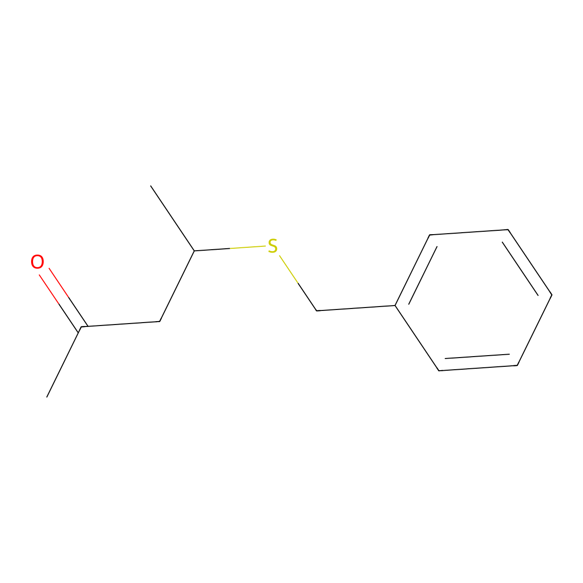 4-(Benzylthio)pentan-2-one molecular structure, CAS 1341111-01-0