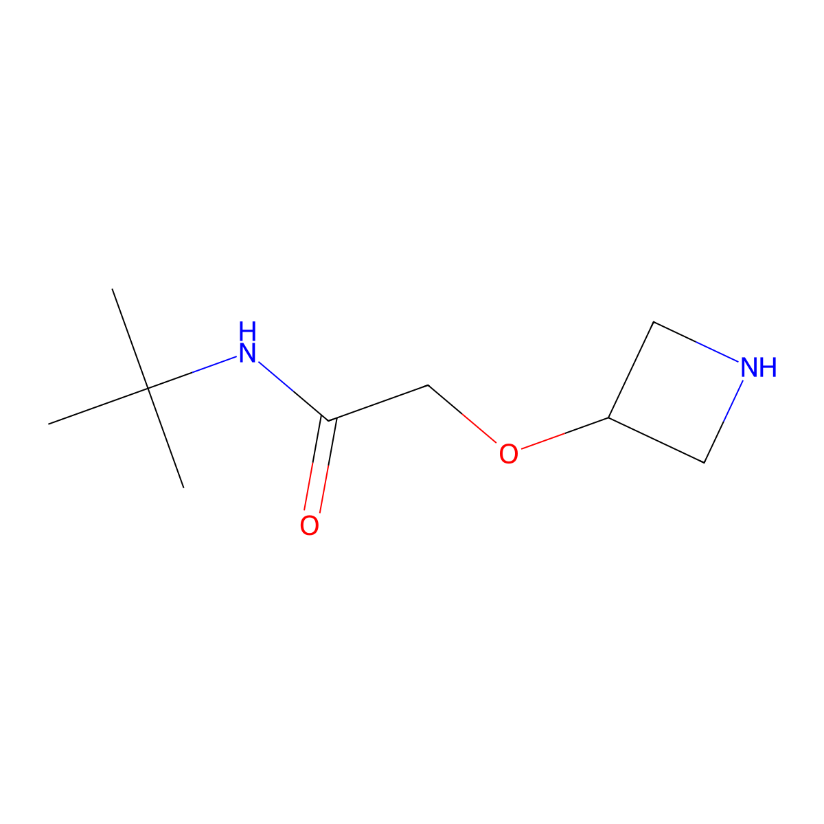 2-(azetidin-3-yloxy)-N-tert-butylacetamide molecular structure, CAS 1341114-61-1