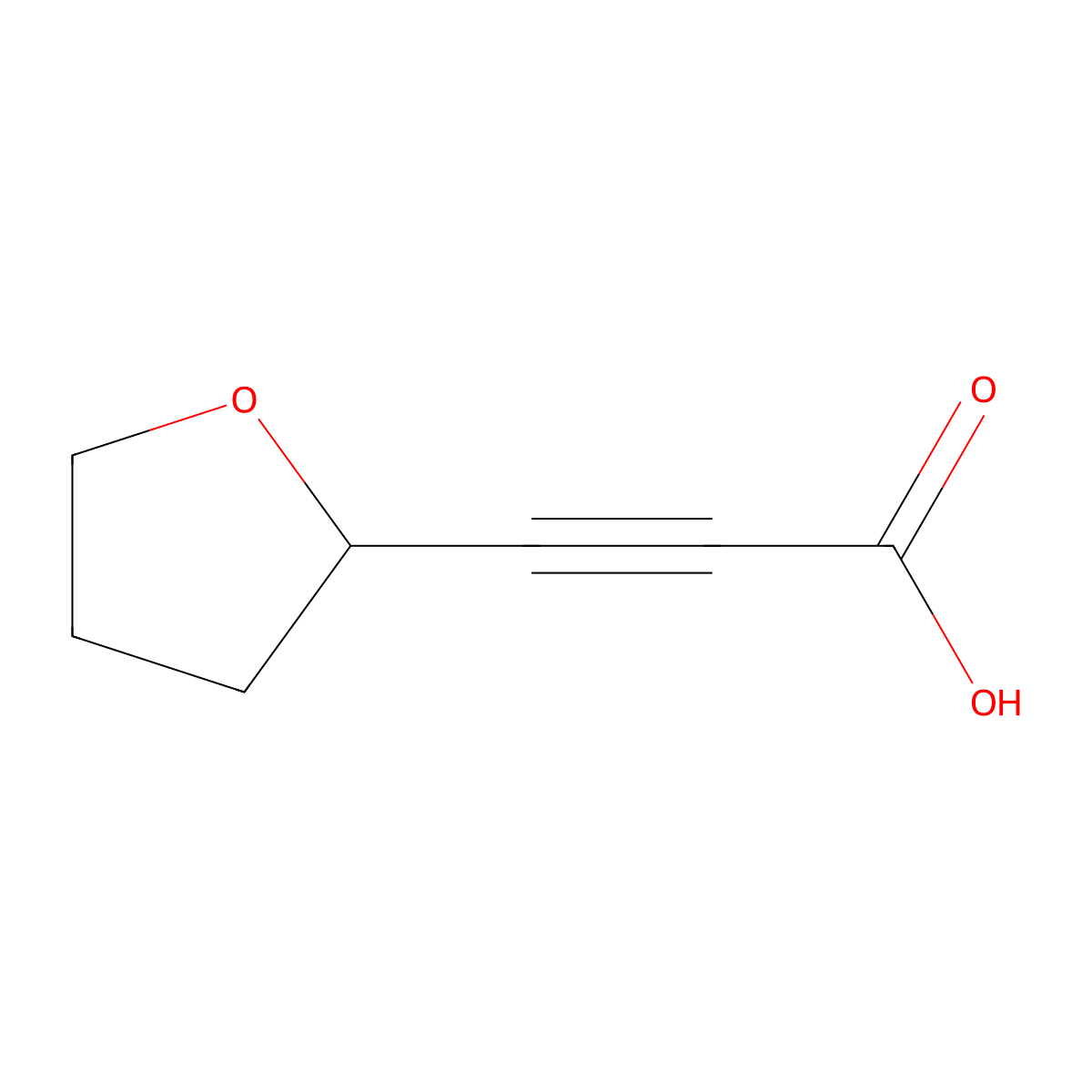 3-(Oxolan-2-yl)prop-2-ynoic acid molecular structure, CAS 1341115-30-7