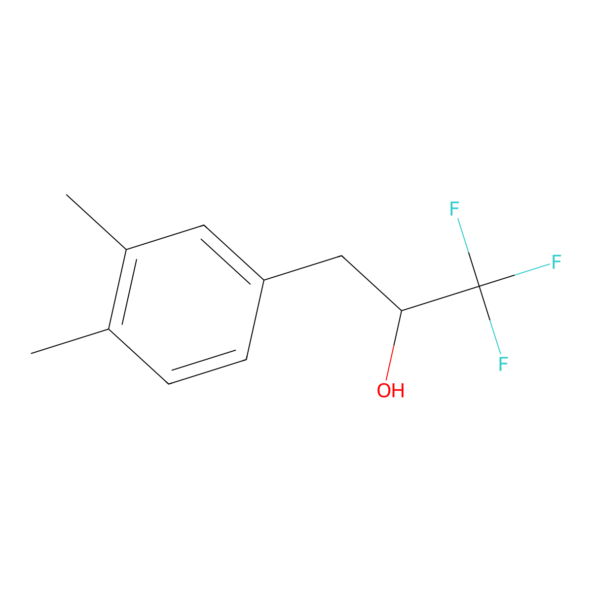 3-(3,4-Dimethylphenyl)-1,1,1-trifluoropropan-2-ol molecular structure, CAS 1341117-43-8
