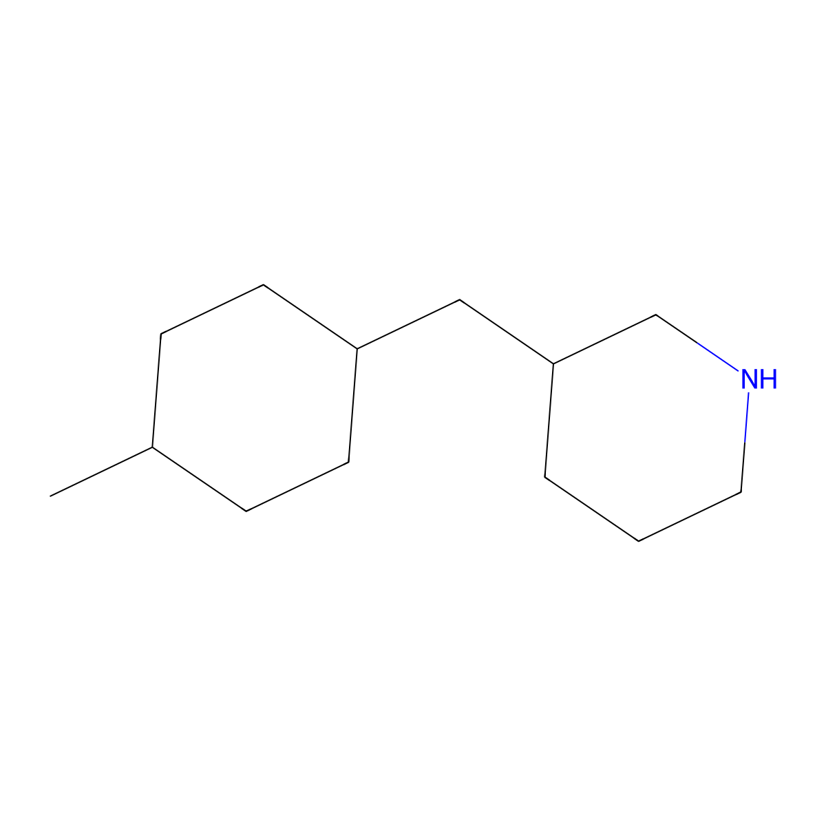 3-[(4-Methylcyclohexyl)methyl]piperidine molecular structure, CAS 1341118-01-1