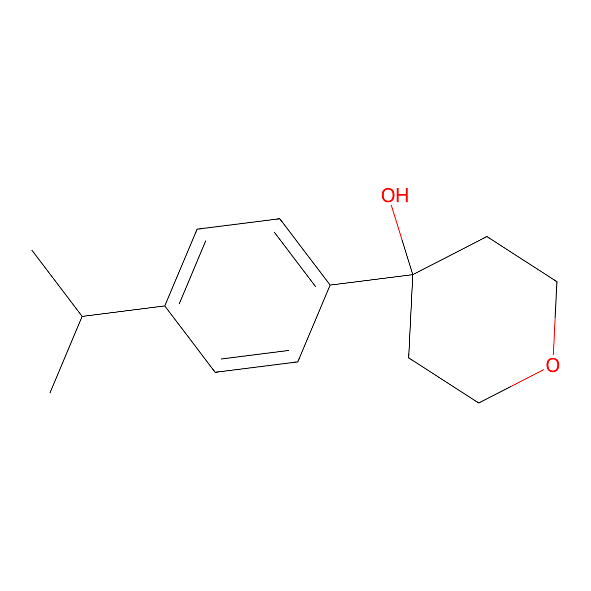 4-(4-iso-Propylphenyl)oxan-4-ol molecular structure, CAS 1341121-05-8