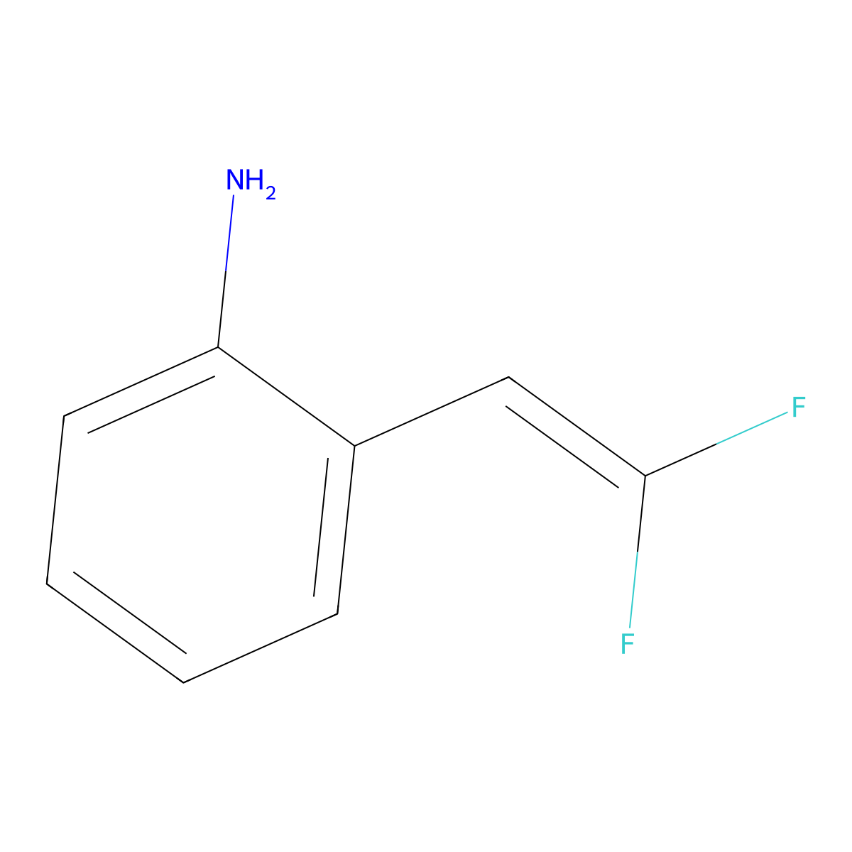 2-(2,2-Difluorovinyl)aniline molecular structure, CAS 1341126-10-0