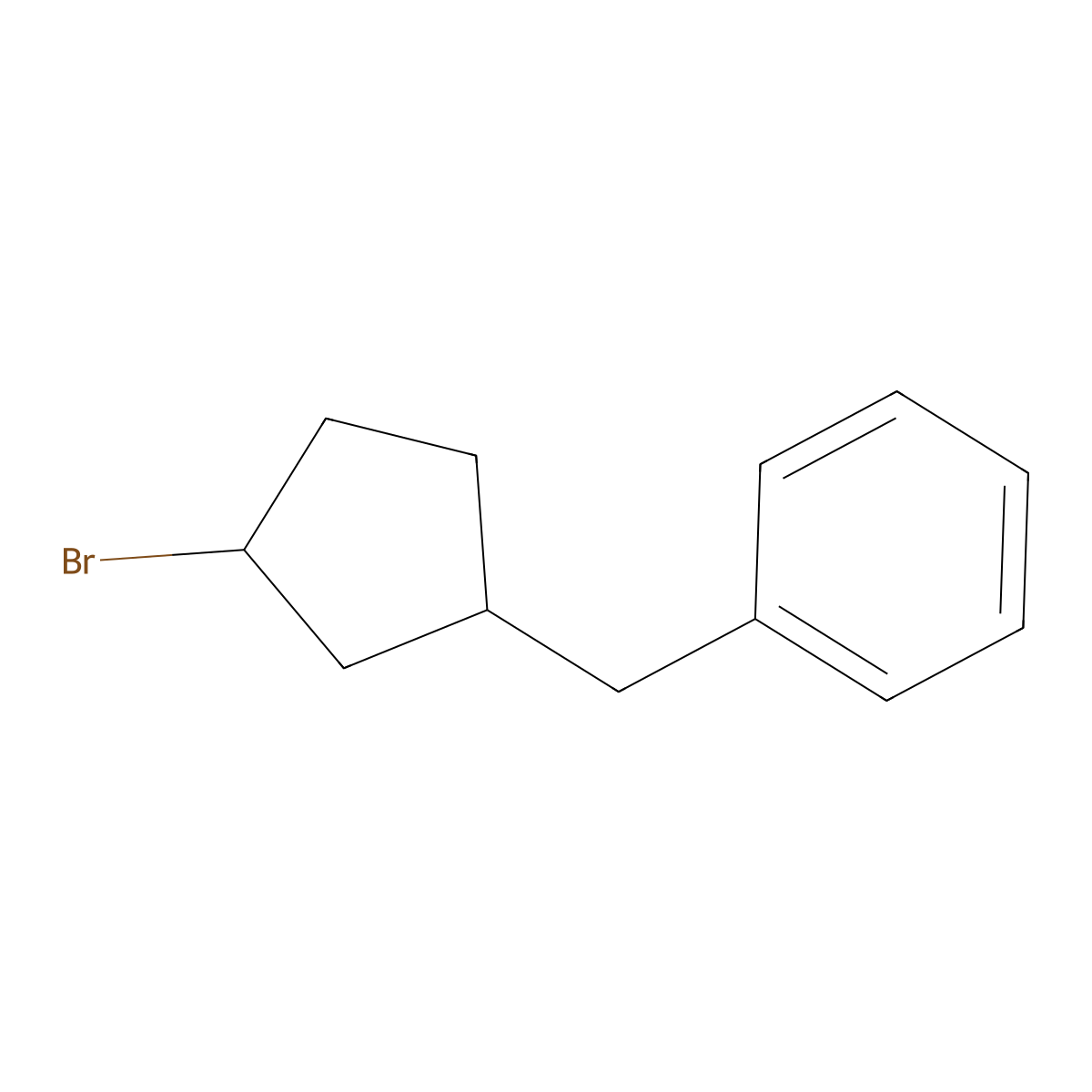 [(3-bromocyclopentyl)methyl]benzene, Mixture of diastereomers molecular structure, CAS 1341129-77-8