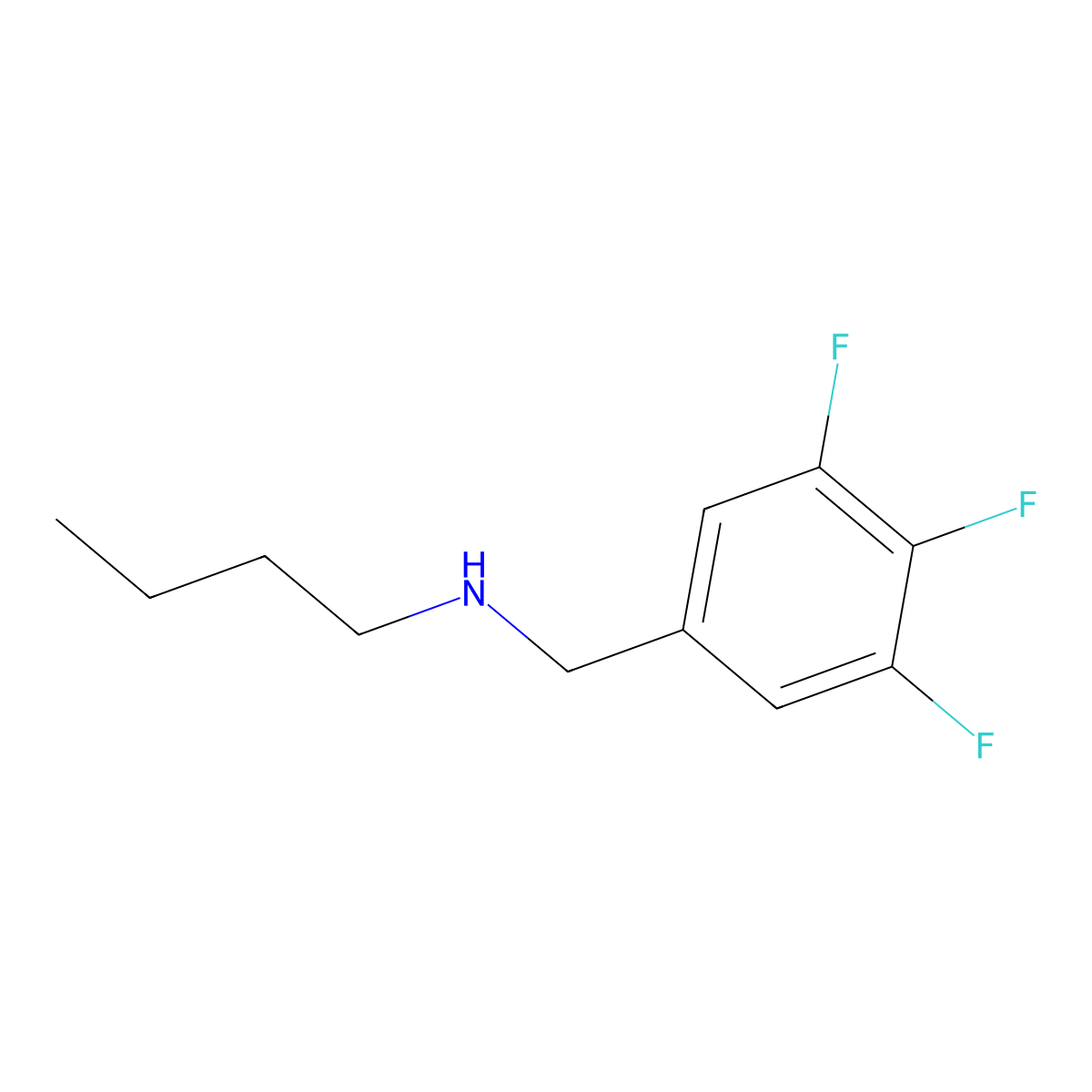 Butyl[(3,4,5-trifluorophenyl)methyl]amine molecular structure, CAS 1341130-48-0