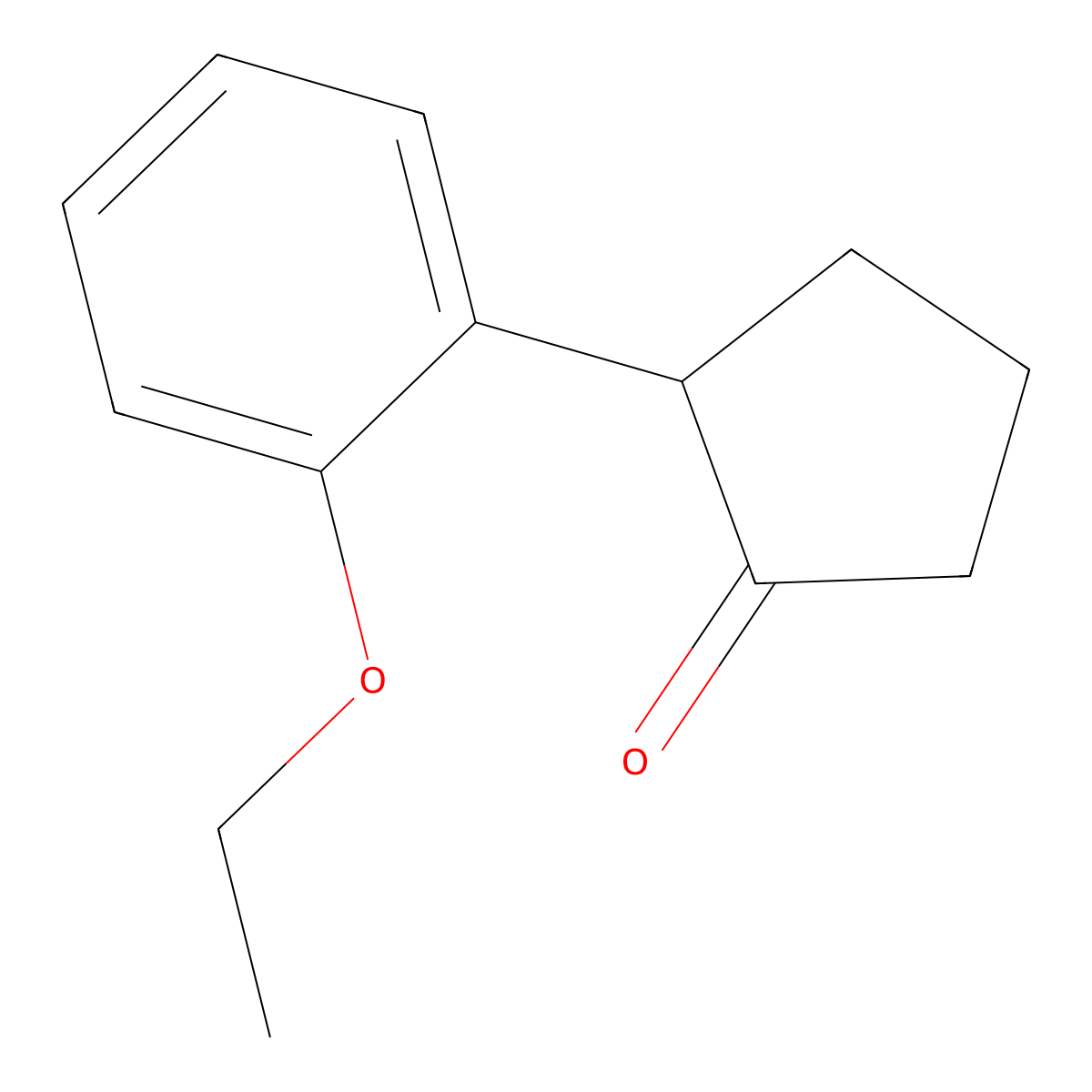 2-(2-Ethoxyphenyl)cyclopentan-1-one molecular structure, CAS 1341133-96-7