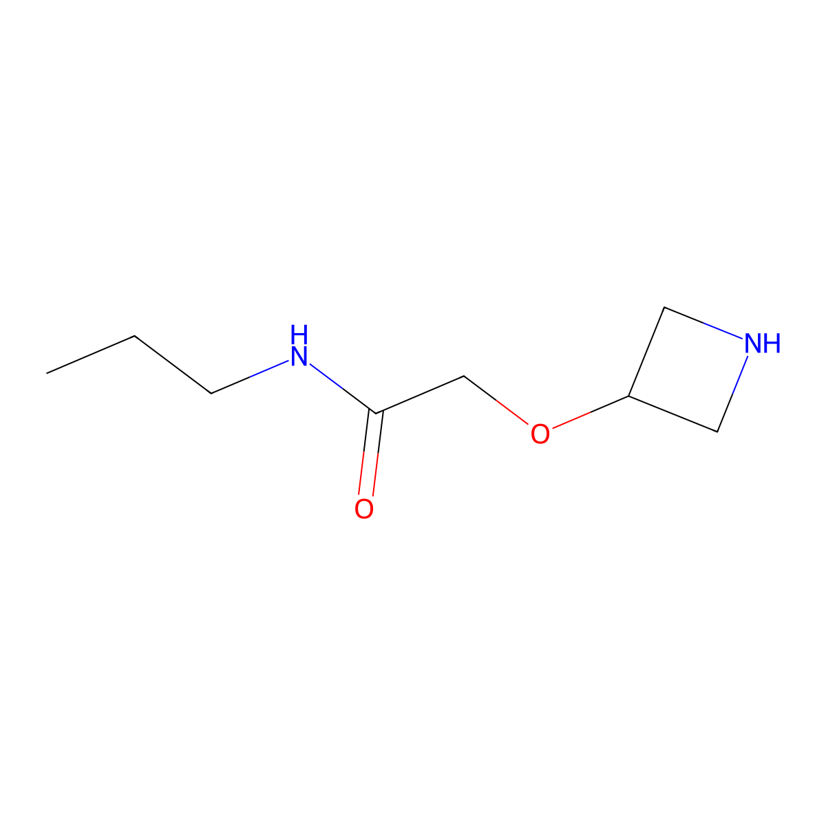 2-(azetidin-3-yloxy)-N-propylacetamide molecular structure, CAS 1341137-62-9