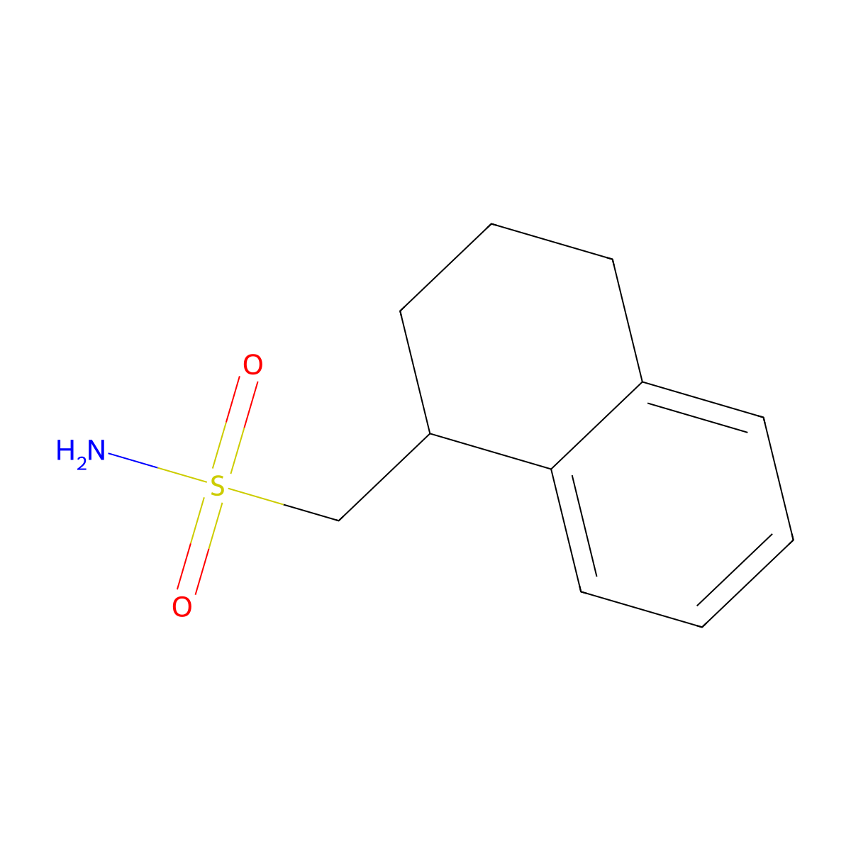 (1,2,3,4-Tetrahydronaphthalen-1-yl)methanesulfonamide molecular structure, CAS 1341140-25-7