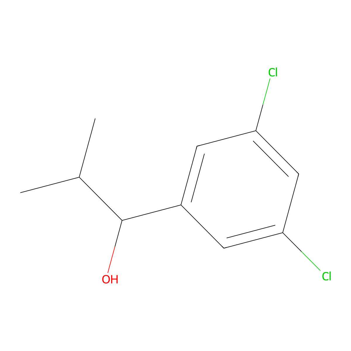 1-(3,5-Dichlorophenyl)-2-methylpropan-1-ol molecular structure, CAS 1341140-47-3