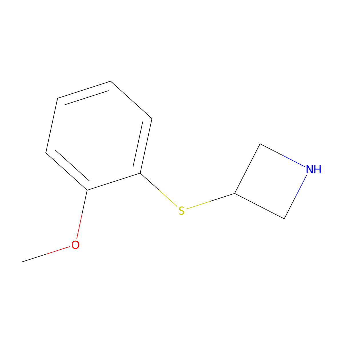 3-[(2-Methoxyphenyl)sulfanyl]azetidine molecular structure, CAS 1341147-84-9