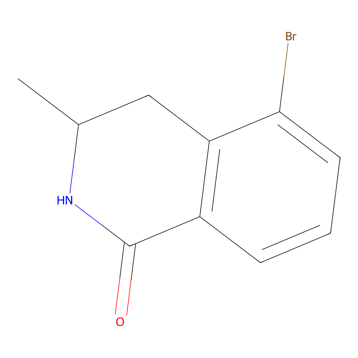 5-Bromo-3-methyl-1,2,3,4-tetrahydroisoquinolin-1-one molecular structure, CAS 1341149-12-9