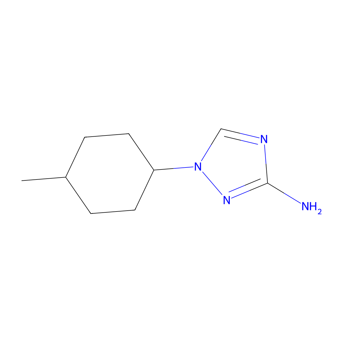 1-(4-Methylcyclohexyl)-1H-1,2,4-triazol-3-amine molecular structure, CAS 1341154-09-3