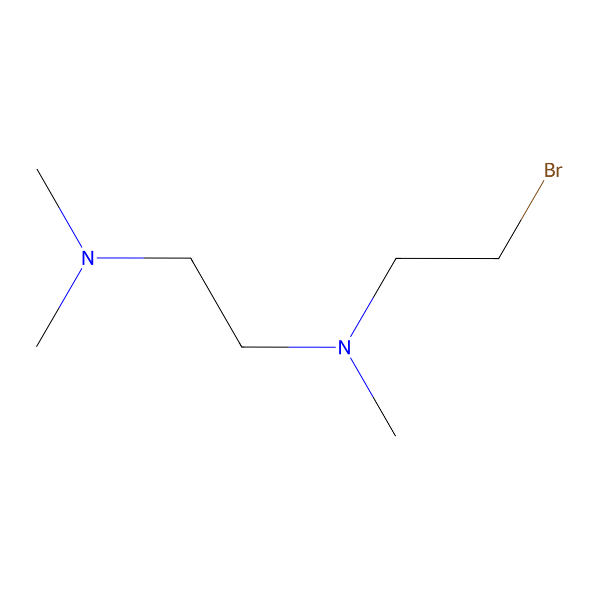 {2-[(2-Bromoethyl)(methyl)amino]ethyl}dimethylamine molecular structure, CAS 1341155-93-8