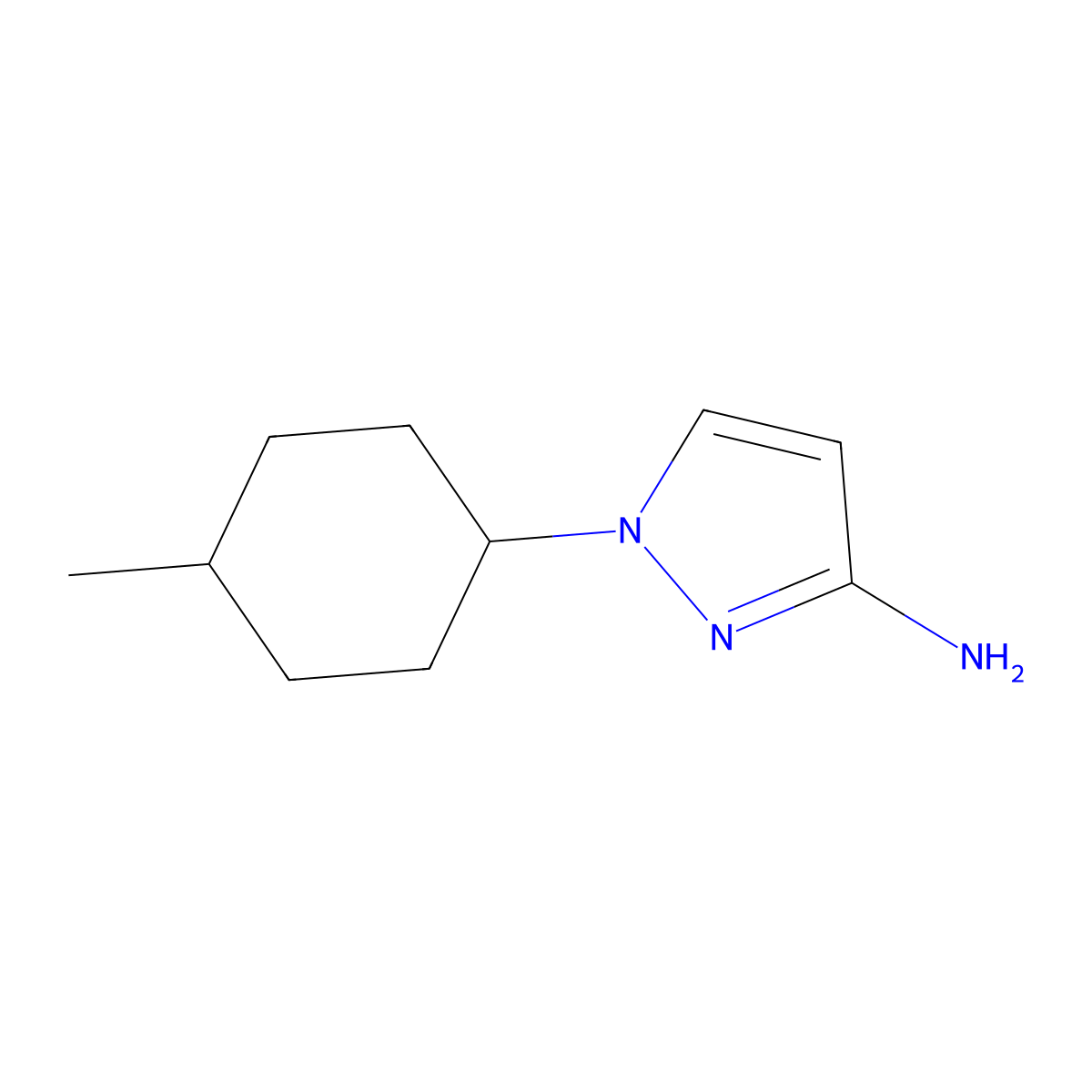 1-(4-Methylcyclohexyl)-1H-pyrazol-3-amine molecular structure, CAS 1341156-12-4