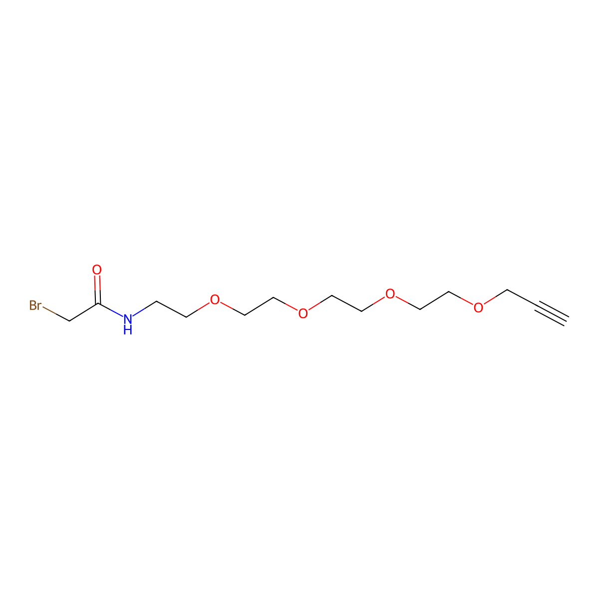 Bromoacetamide-PEG4-Propargyl molecular structure, CAS 1341156-86-2