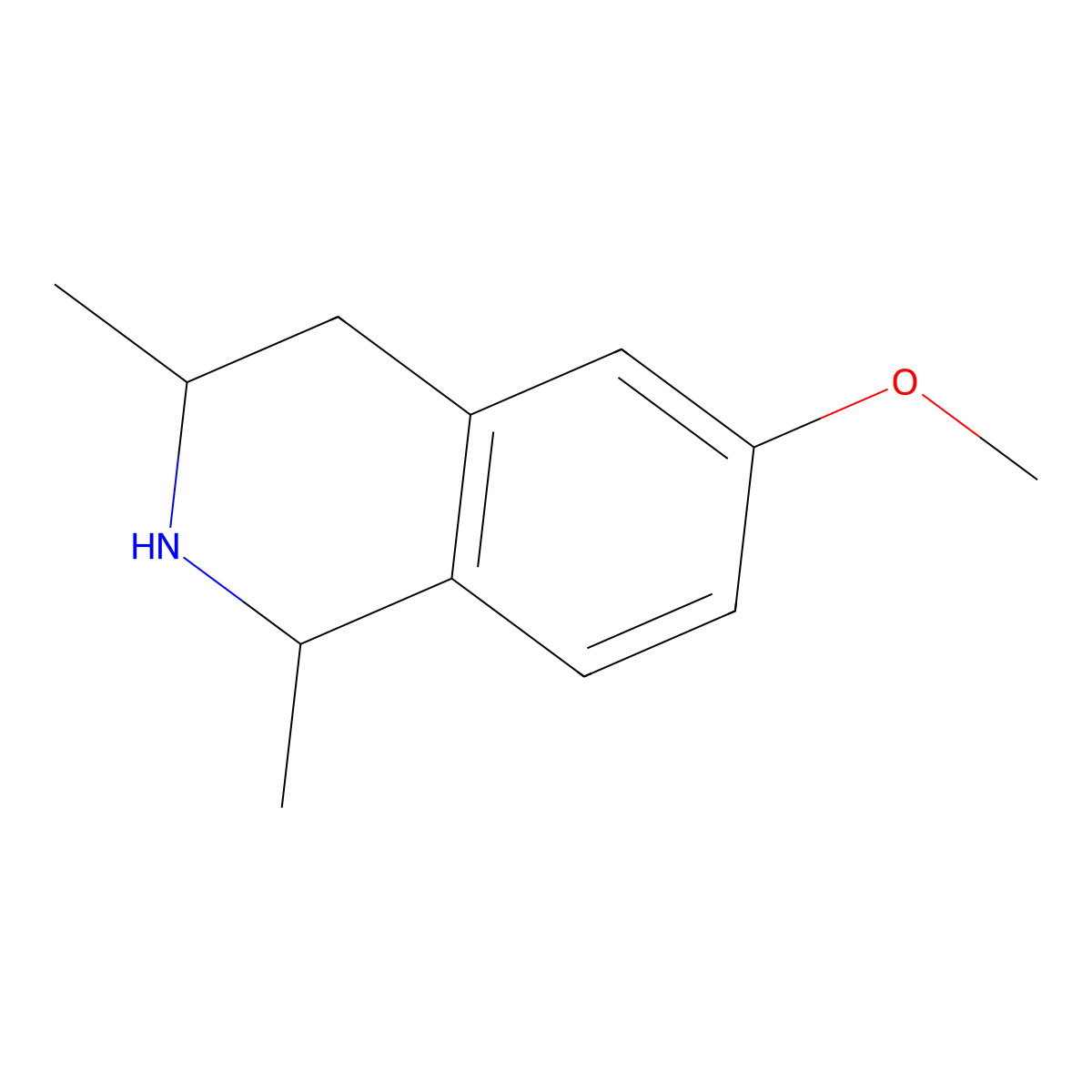 6-Methoxy-1,3-dimethyl-1,2,3,4-tetrahydroisoquinoline molecular structure, CAS 1341159-51-0