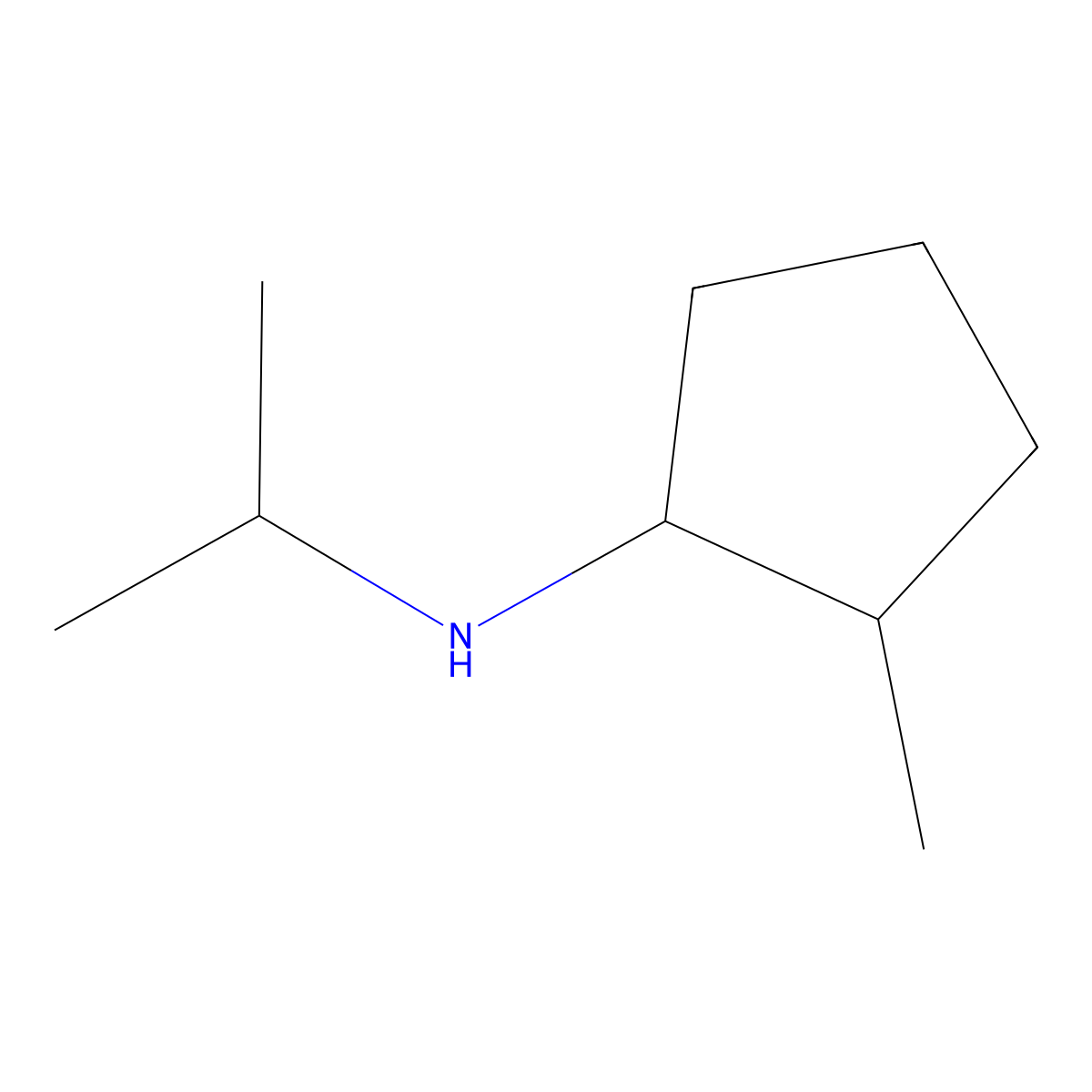 2-methyl-N-(propan-2-yl)cyclopentan-1-amine molecular structure, CAS 1341166-09-3