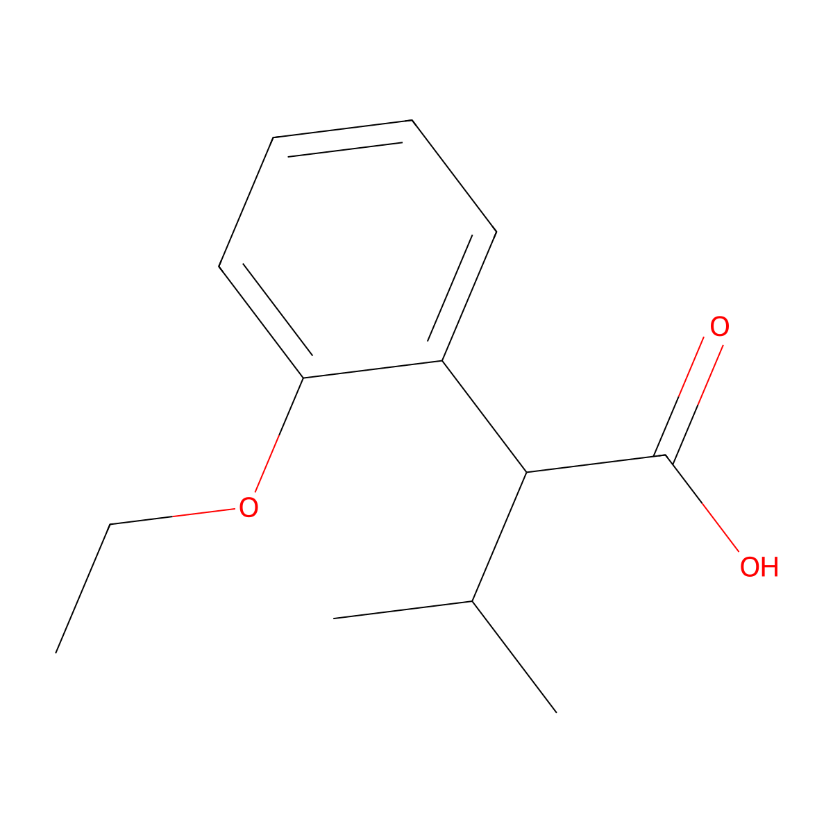 2-(2-Ethoxyphenyl)-3-methylbutanoic acid molecular structure, CAS 1341166-95-7
