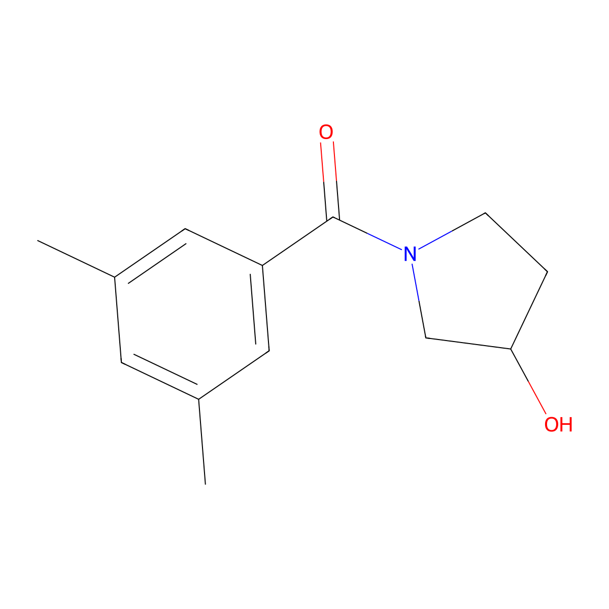 1-(3,5-Dimethylbenzoyl)pyrrolidin-3-ol molecular structure, CAS 1341179-76-7