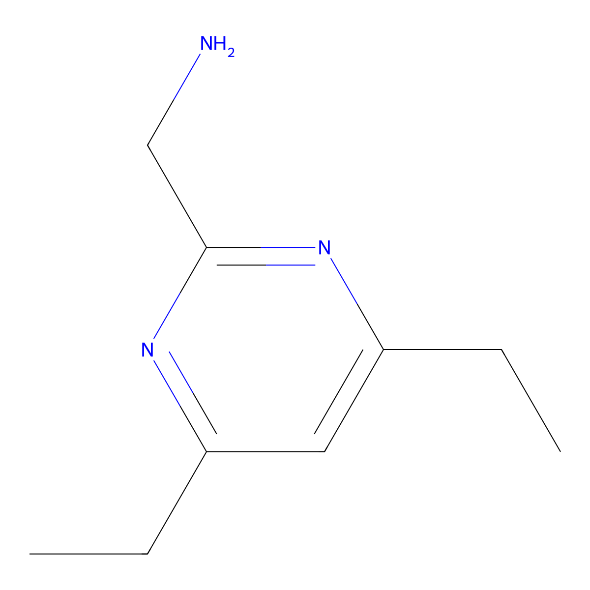 (4,6-Diethylpyrimidin-2-yl)methanamine molecular structure, CAS 1341182-44-2
