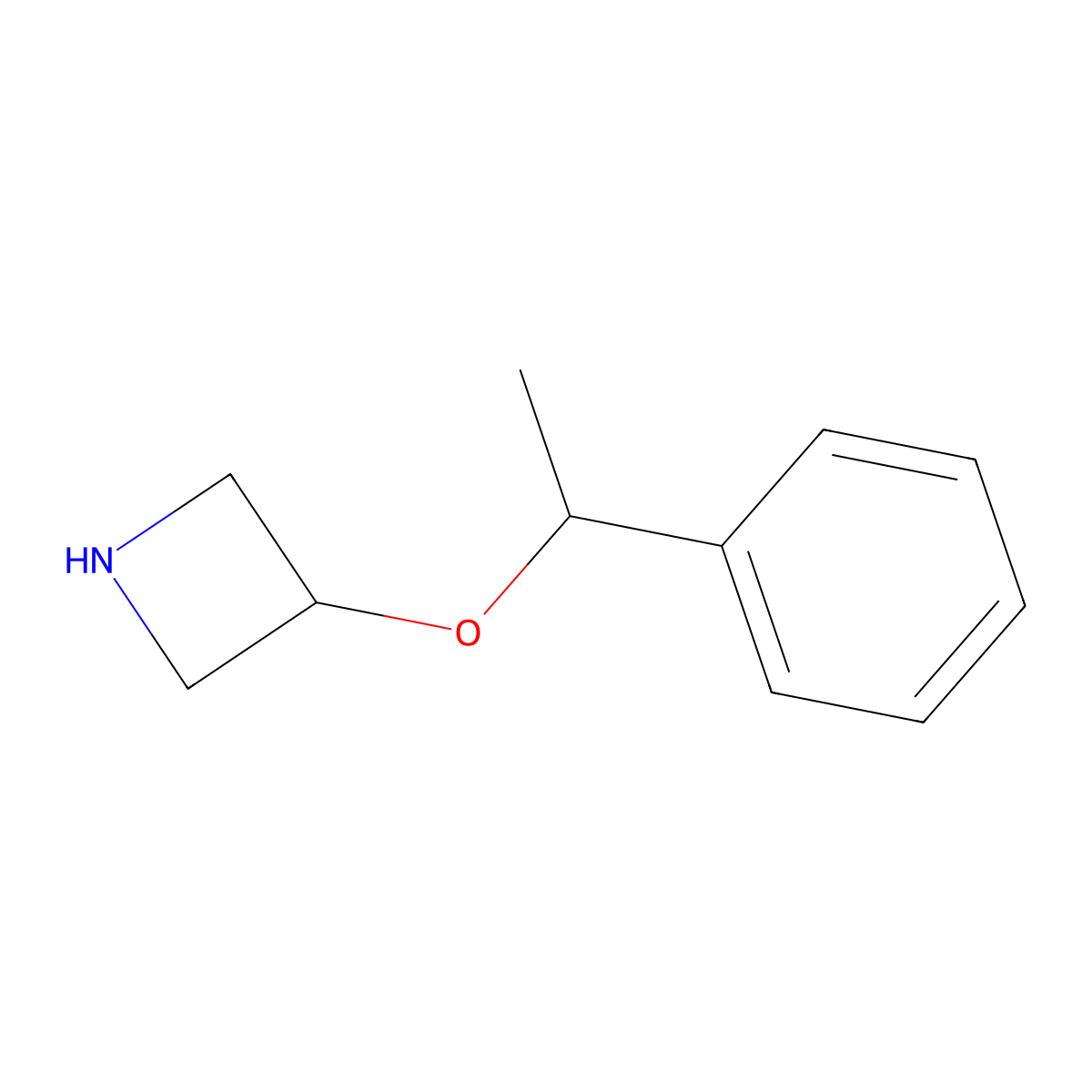 3-(1-Phenylethoxy)azetidine molecular structure, CAS 1341182-94-2