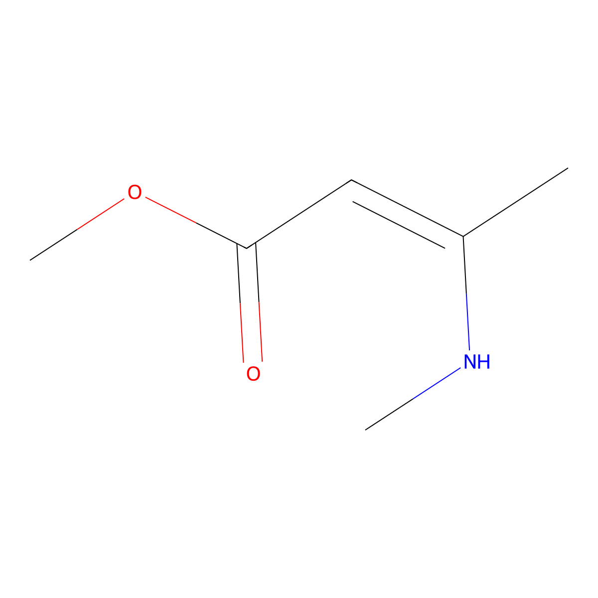 Methyl 3-(methylamino)but-2-enoate molecular structure, CAS 13412-12-9