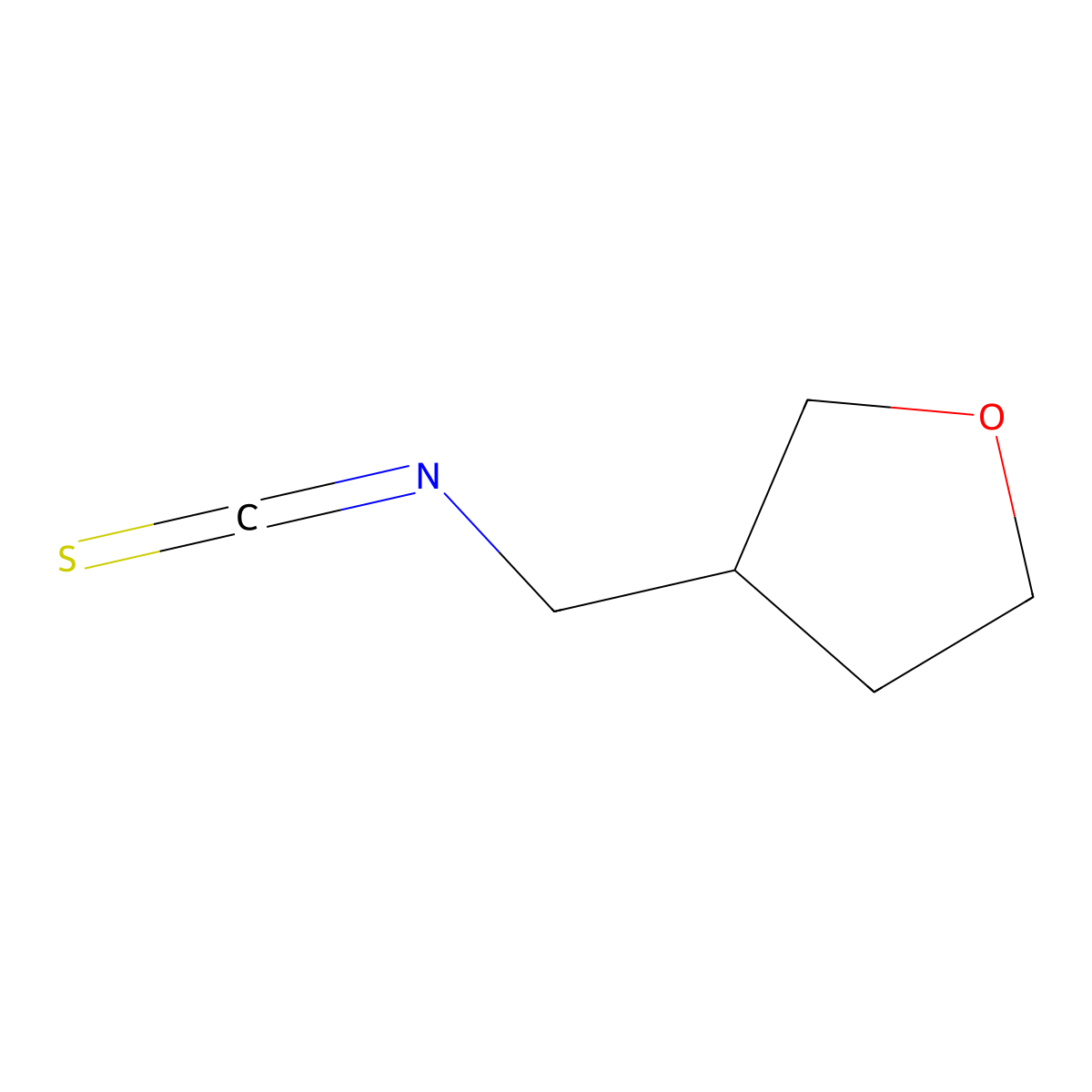 3-(Isothiocyanatomethyl)oxolane molecular structure, CAS 1341206-58-3