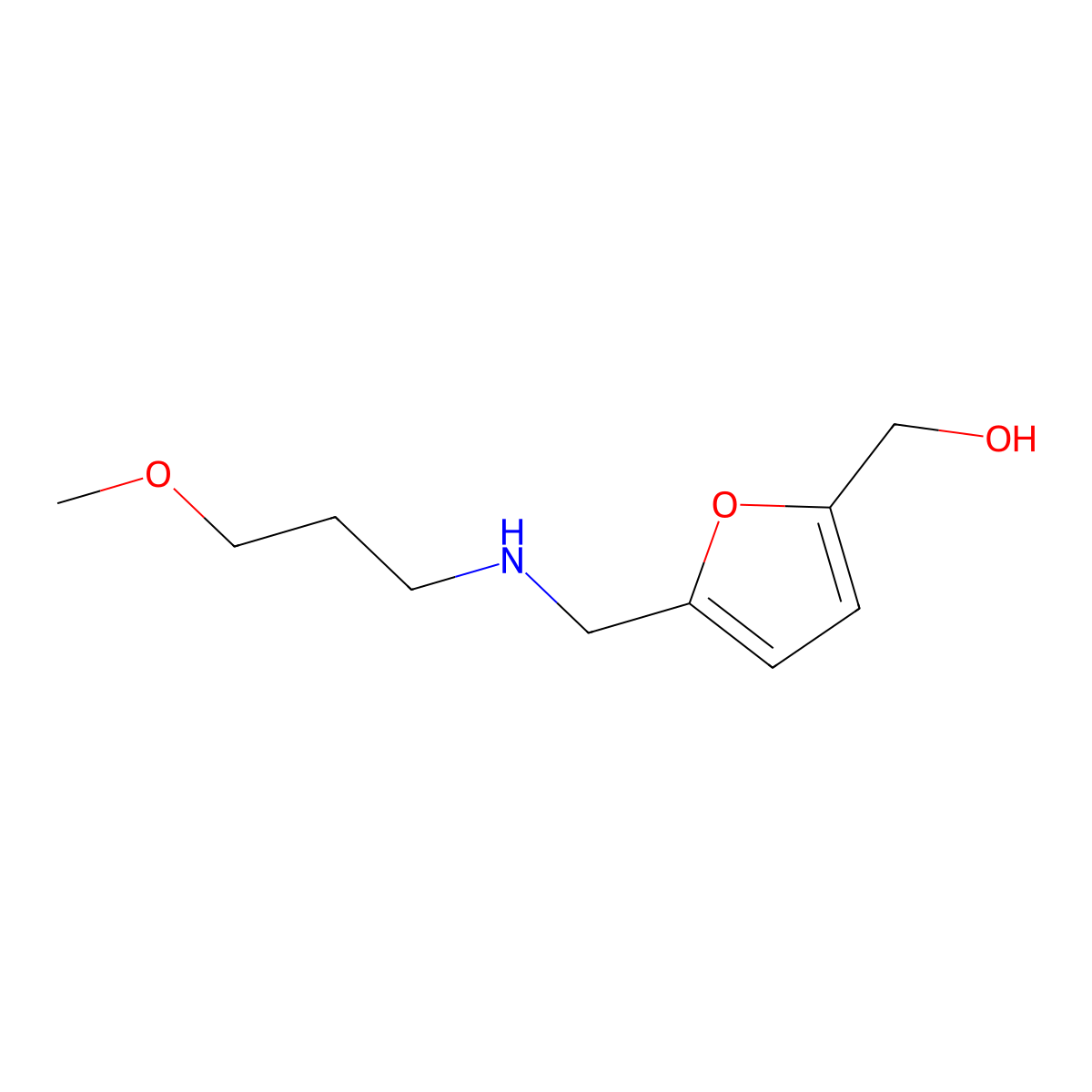 (5-{[(3-Methoxypropyl)amino]methyl}furan-2-yl)methanol molecular structure, CAS 1341214-10-5
