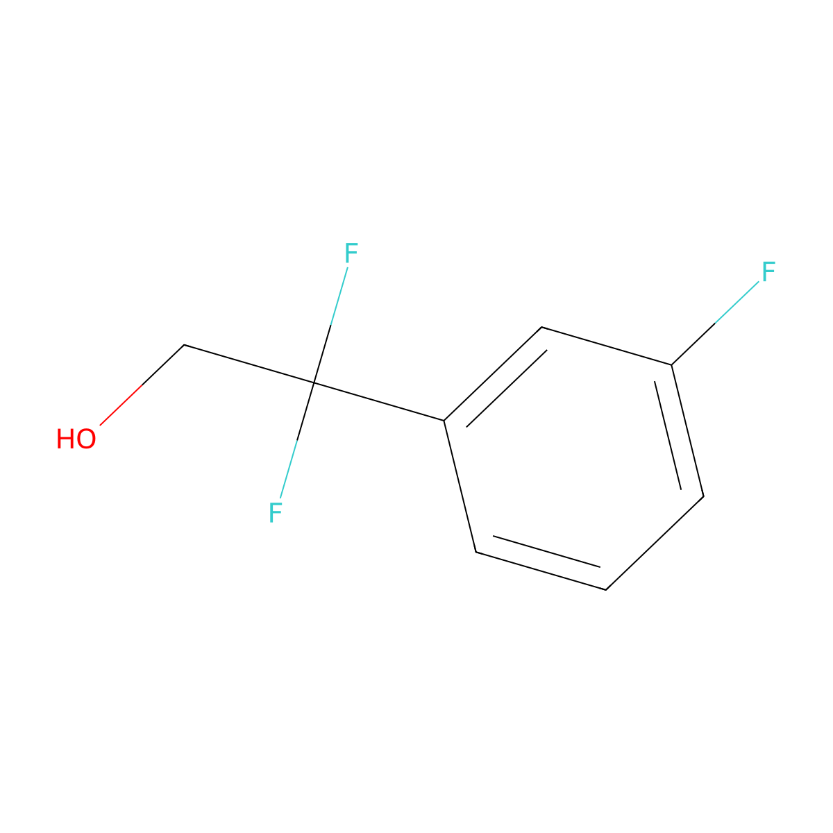 2,2-Difluoro-2-(3-fluorophenyl)ethan-1-ol molecular structure, CAS 1341215-25-5