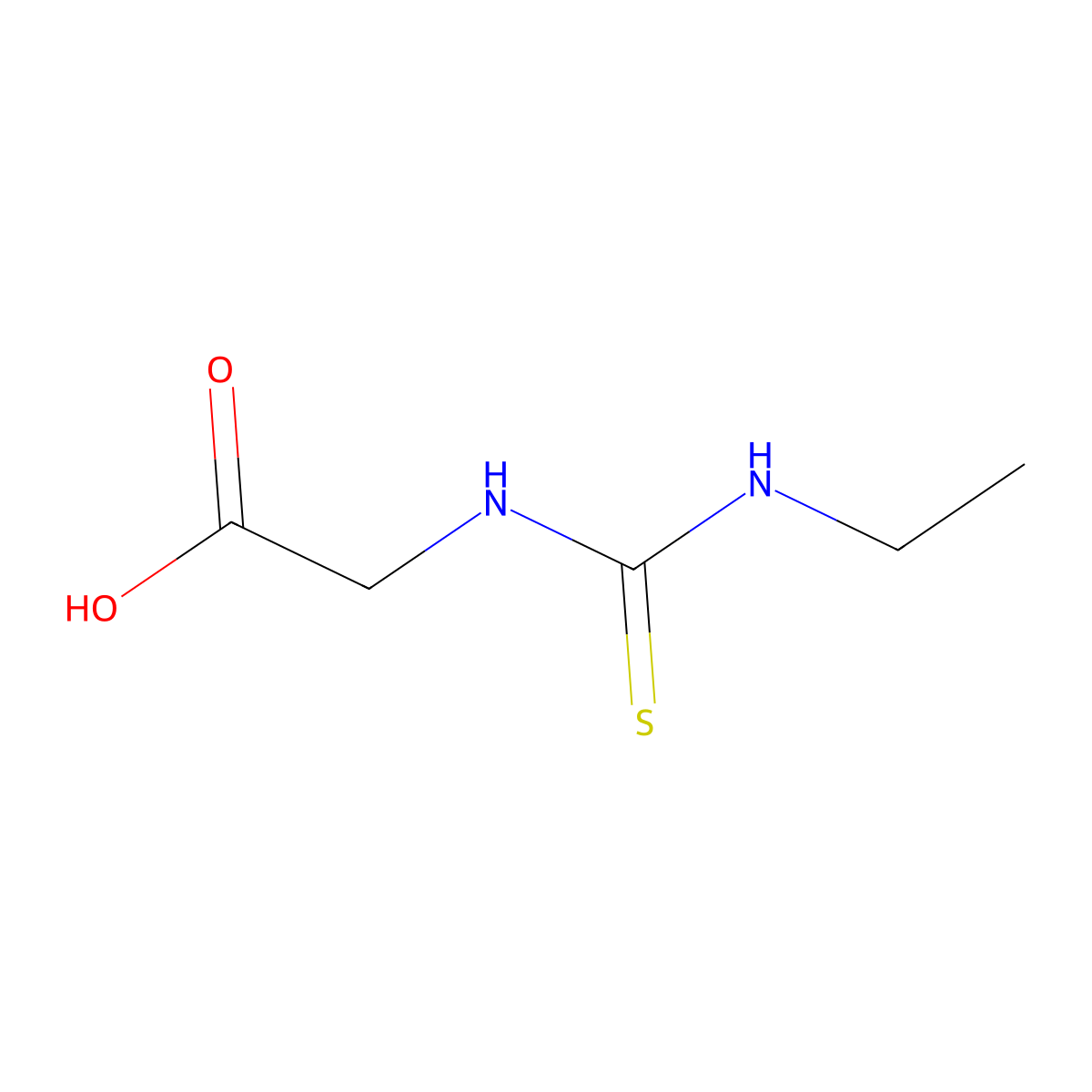Glycine, N-[(ethylamino)thioxomethyl]-(9CI) molecular structure, CAS 134124-34-8