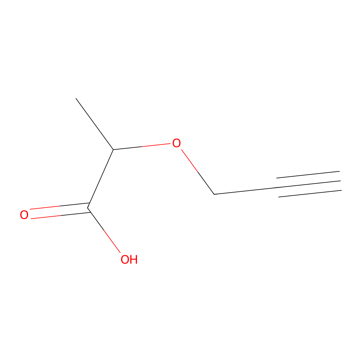 2-(Prop-2-yn-1-yloxy)propanoic acid molecular structure, CAS 134126-59-3