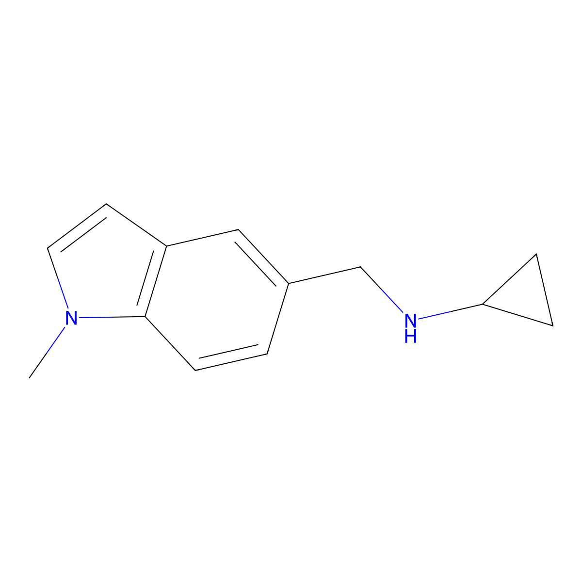 N-[(1-methyl-1H-indol-5-yl)methyl]cyclopropanamine molecular structure, CAS 1341277-13-1