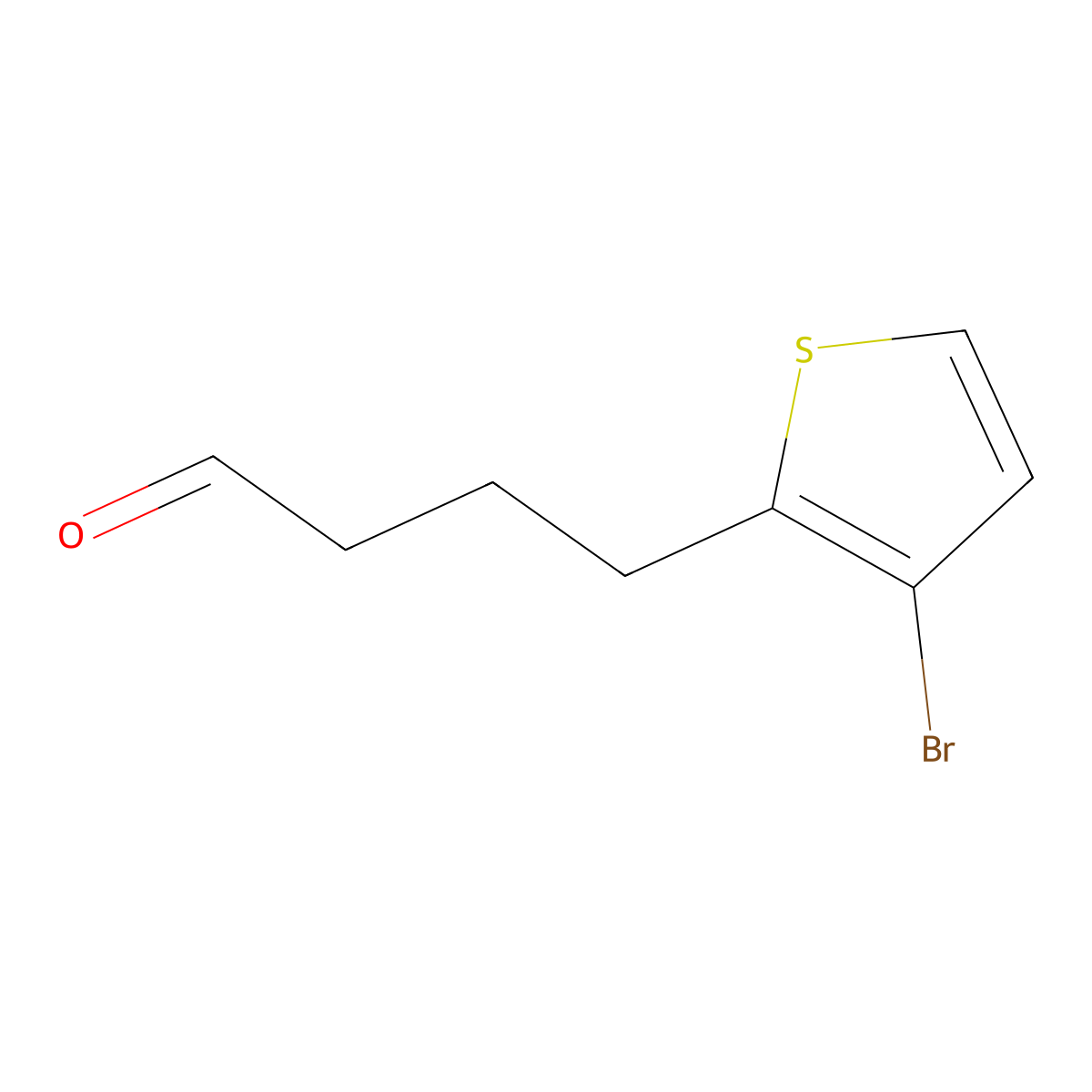 4-(3-Bromothiophen-2-yl)butanal molecular structure, CAS 1341285-50-4