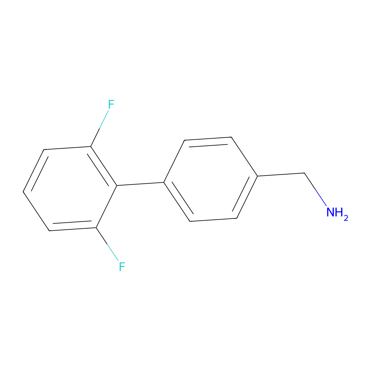 [4-(2,6-Difluorophenyl)phenyl]methanamine molecular structure, CAS 1341286-27-8