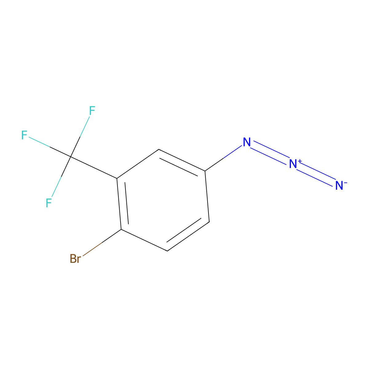 4-Azido-1-bromo-2-(trifluoromethyl)benzene molecular structure, CAS 1341286-65-4