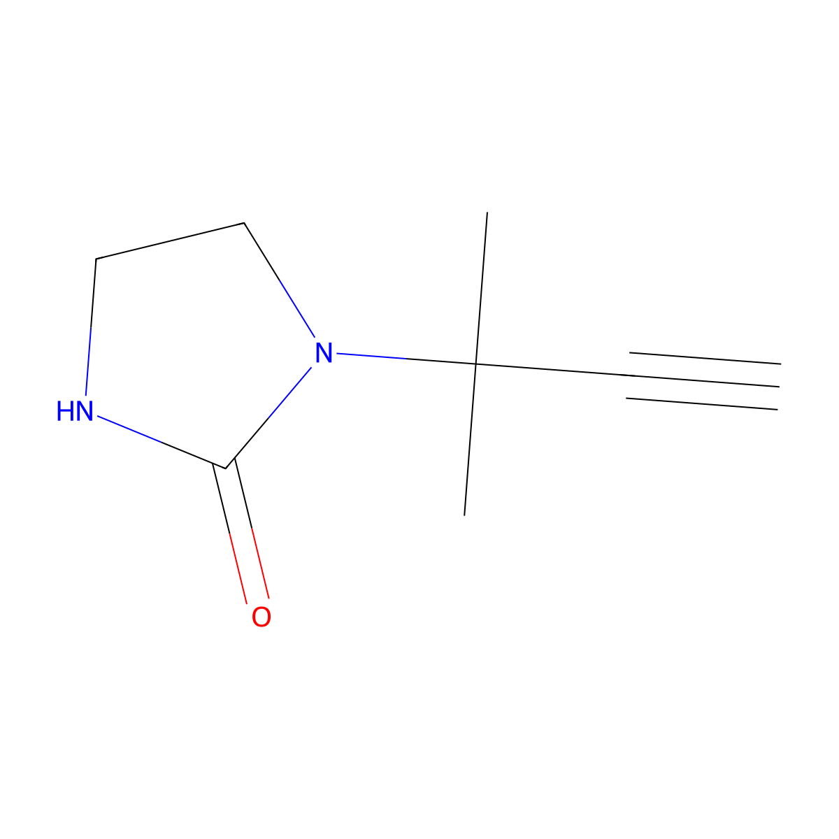 1-(2-Methylbut-3-yn-2-yl)imidazolidin-2-one molecular structure, CAS 1341288-46-7