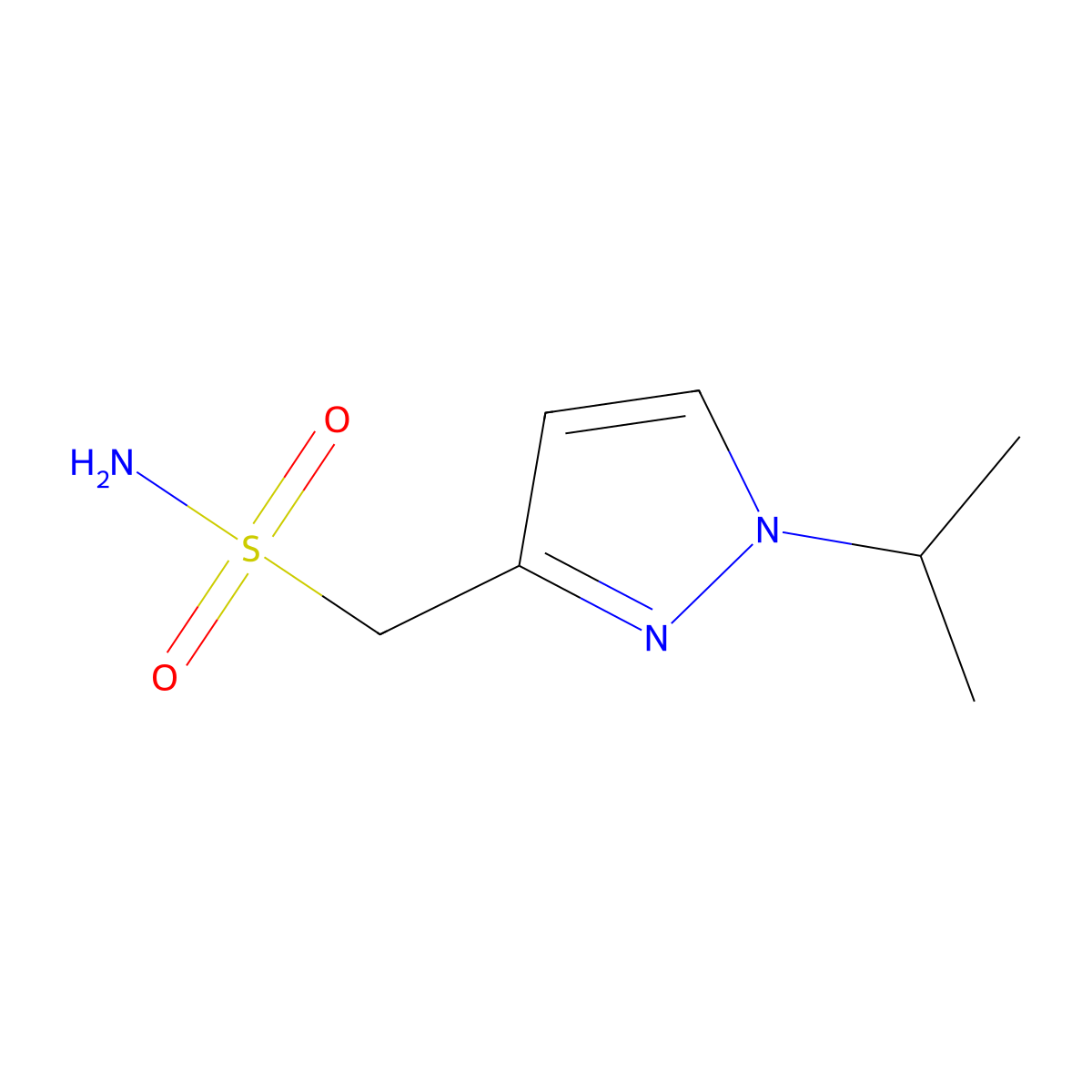 [1-(propan-2-yl)-1H-pyrazol-3-yl]methanesulfonamide molecular structure, CAS 1341289-38-0